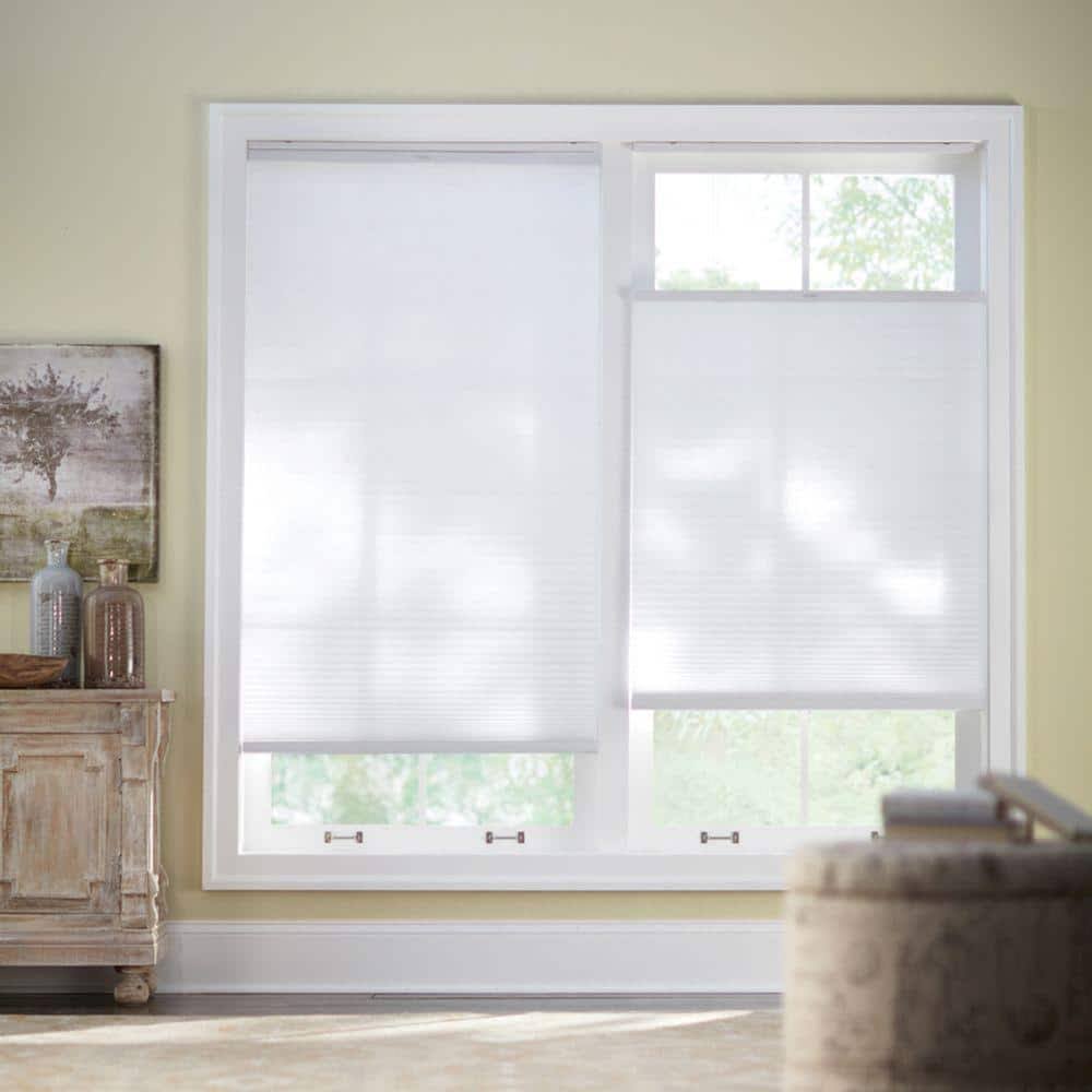 Home Decorators Collection Snow Drift White Top Down Bottom Up Light Filtering Cellular Shade - 19.5 in. W x 48 in. L